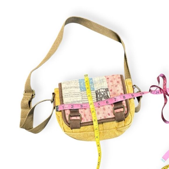 SELINA VAUGHAN STUDIOS Women’s Yellow Patchwork Cottagecore Crossbody Purse Bag - Picture 5 of 8